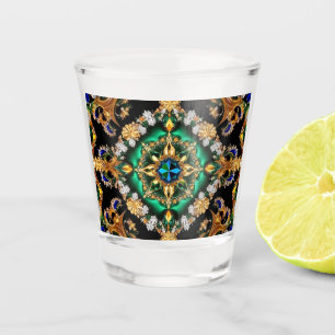 Shot glass with Brazilian Colours