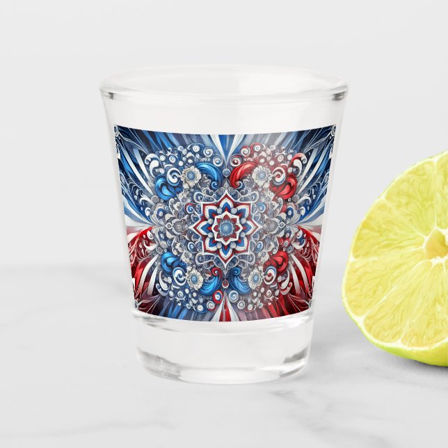 Shot glass with French Colours (Front)