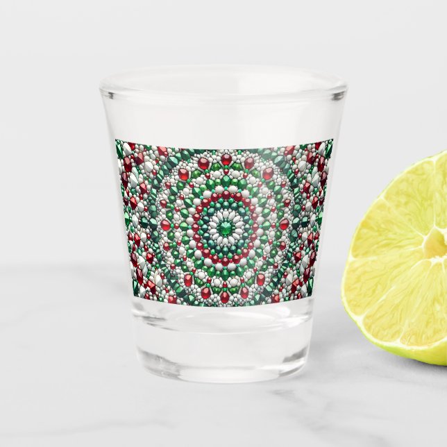 Shot glass with Italian Colours (Front)