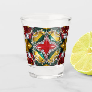 Shot glass with Los Angeles Colours