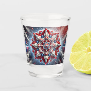 Shot glass with Norwegian Colours