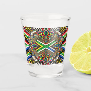 Shot glass with South African Colours