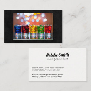 Shot Glasses Bartender Business Card