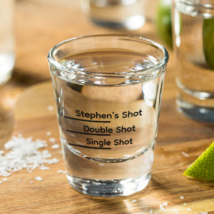 Shot Line Funny Personalised Glass