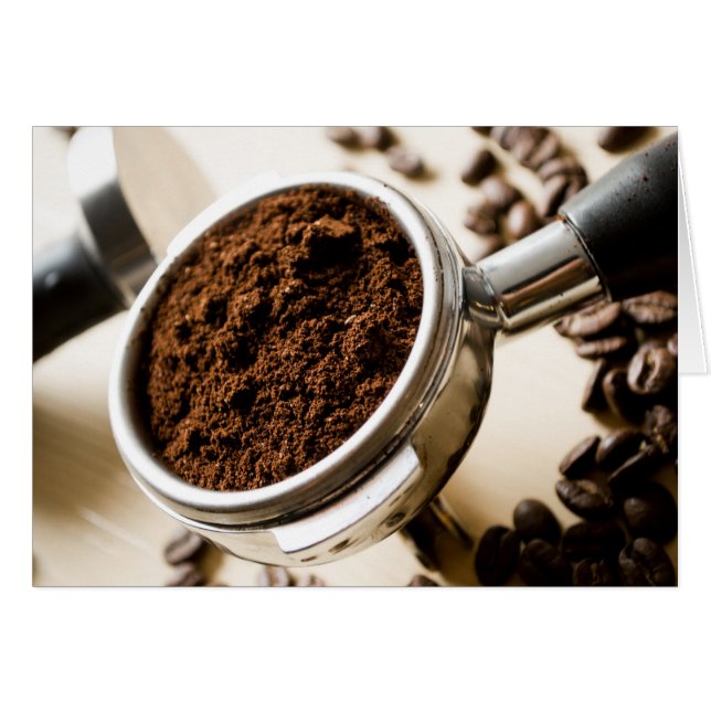 Shot of Espresso Ready to Brew for Cappuccino (Front Horizontal)