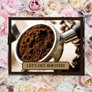 Shot of Espresso Ready to Brew for Cappuccino Invitation Postcard