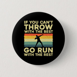 Shot Put Art For Men Women Shot Put Throwing Shot 6 Cm Round Badge