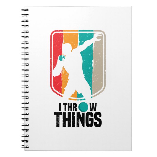 Shot Put Athletics | Sports Shot Putter Gift Idea Notebook (Front)