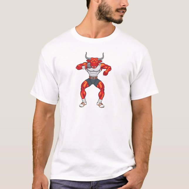 shot put bull 2 T-Shirt (Front)