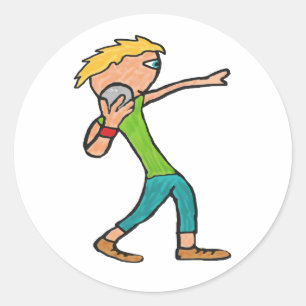 Shot Put Classic Round Sticker