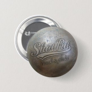 shot put implement 6 cm round badge