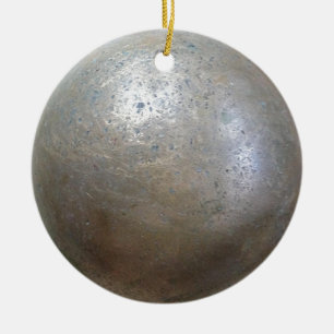 shot put implement ceramic tree decoration