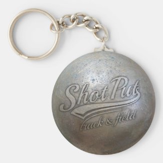 shot put implement key ring