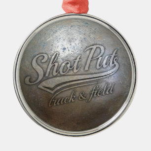 shot put implement metal tree decoration