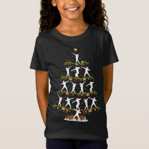 Shot Put Lover Xmas Lighting Santa Shot Put Christ T-Shirt