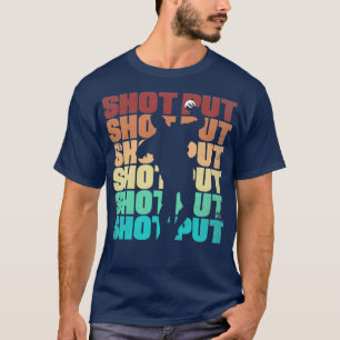 Shot Put Putter Track and Field Shot Putting Silho T-Shirt