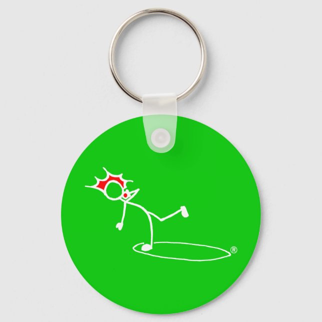 Shot Thrower Green Red Key Ring (Front)