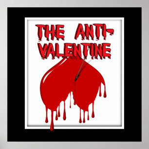 Shot to the Upside Down Heart (Anti-Valentine) Poster