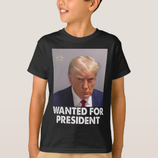 Shot Trump Funny Wanted For President 2024  T-Shirt
