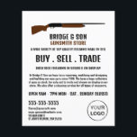 Shotgun Design, Gunsmith, Gunstore Advertising Flyer<br><div class="desc">Shotgun Design,  Gunsmith,  Gunstore Advertising Flyers By The Business Card Store.</div>