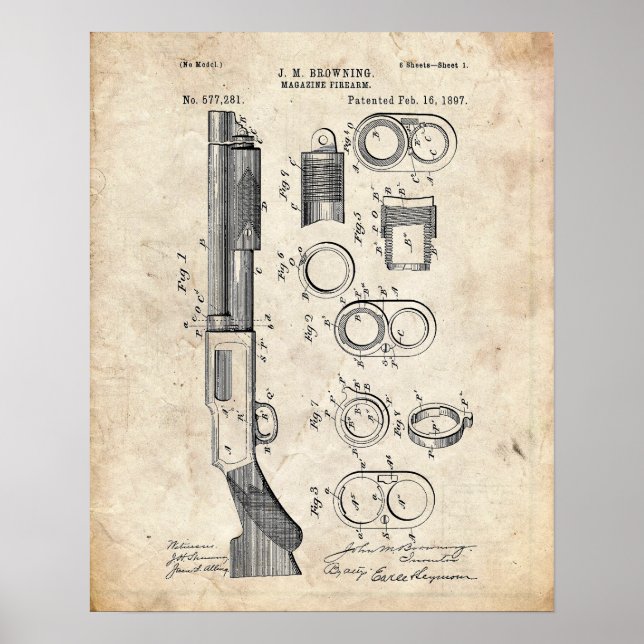 Shotgun Patent Poster (Front)