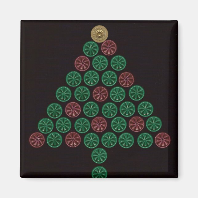 Shotgun Shell Christmas Tree Magnet (Front)