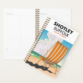 Shotley suffolk beach travel poster planner