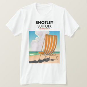 Shotley suffolk beach travel poster T-Shirt