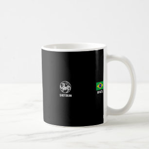 Shotokan Brazil Karate Brazilian Flag Dojo Tiger Coffee Mug