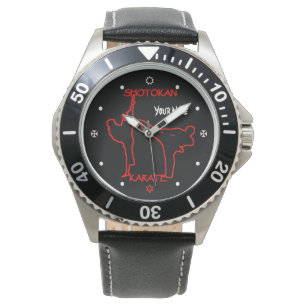 Shotokan Karate Black Belt Custom Name Watch