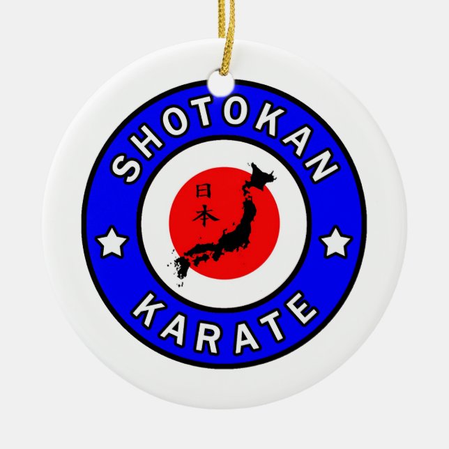 Shotokan Karate Ceramic Tree Decoration (Front)