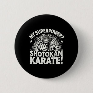 Shotokan Karate Fighter Martial Arts Tiger Funny K 6 Cm Round Badge