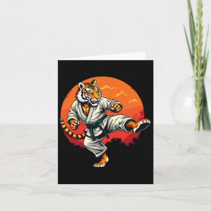 Shotokan Karate Fighter Martial Arts Tiger Funny K Card