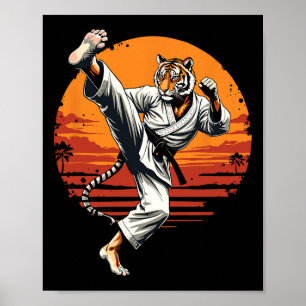 Shotokan Karate Fighter Martial Arts Tiger Funny K Poster
