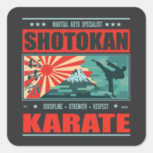 Shotokan Karate im Japan-Stil - Traditions Design Square Sticker
