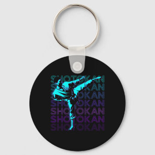 Shotokan Karate Japanese Martial Arts Retro Key Ring