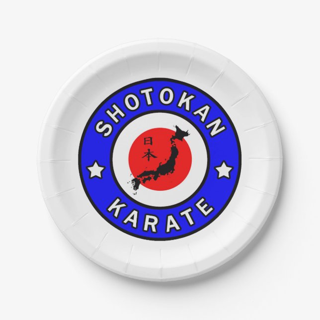 Shotokan Karate Paper Plate (Front)