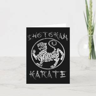 Shotokan Karate Symbol Tiger Dojo Training Kanji V Card