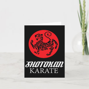 Shotokan Karate Tiger Graphic Martial Arts T Shirt Card