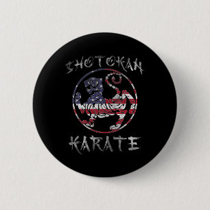 Shotokan Karate Tiger Symbol Usa Squad Martial Art 6 Cm Round Badge