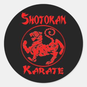 Shotokan Tiger Karate T Shirt Classic Round Sticker