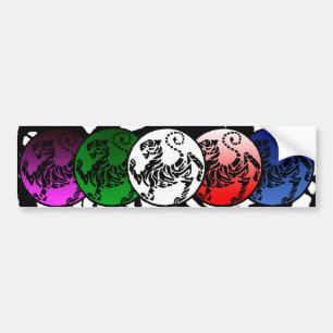 SHOTOKAN TIGER Stunning Multicolor Bumper Sticker