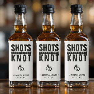 Shots Before the Knot Bachelorette Party Liquor Bottle Label