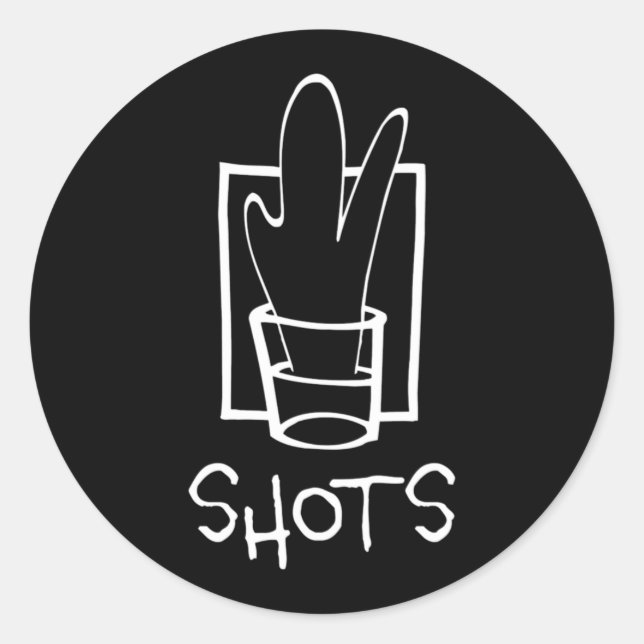 Shots - Classic Round Sticker (Front)
