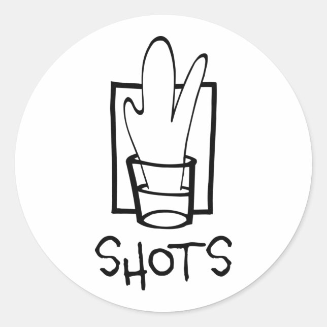 Shots - Classic Round Sticker (Front)