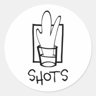 Shots - Classic Round Sticker