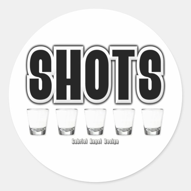 Shots Classic Round Sticker (Front)