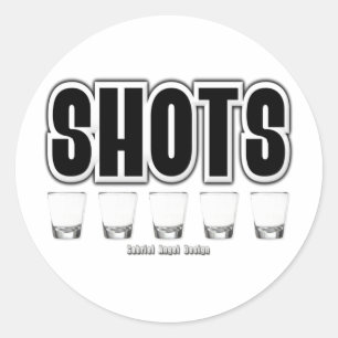 Shots Classic Round Sticker