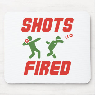 Shots Fired Funny Shot Put Track and Field Mouse Mat