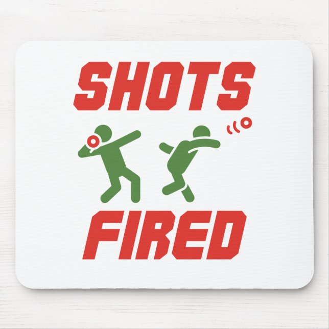 Shots Fired Funny Shot Put Track and Field Mouse Mat (Front)